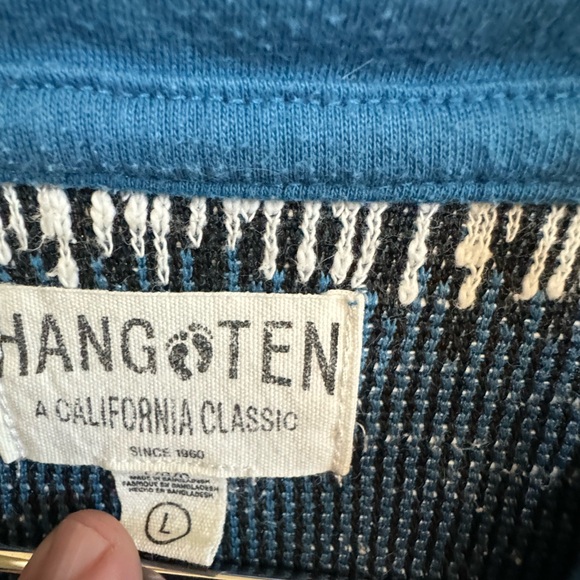 Retro Surf Hang Ten High End Blue Women’s L Beach Hoodie MINTY - Picture 4 of 4